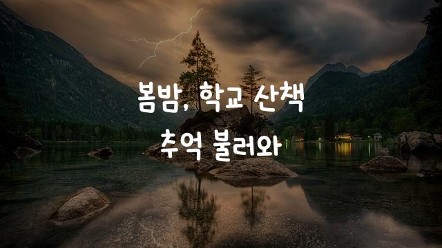학교안심 나들이
